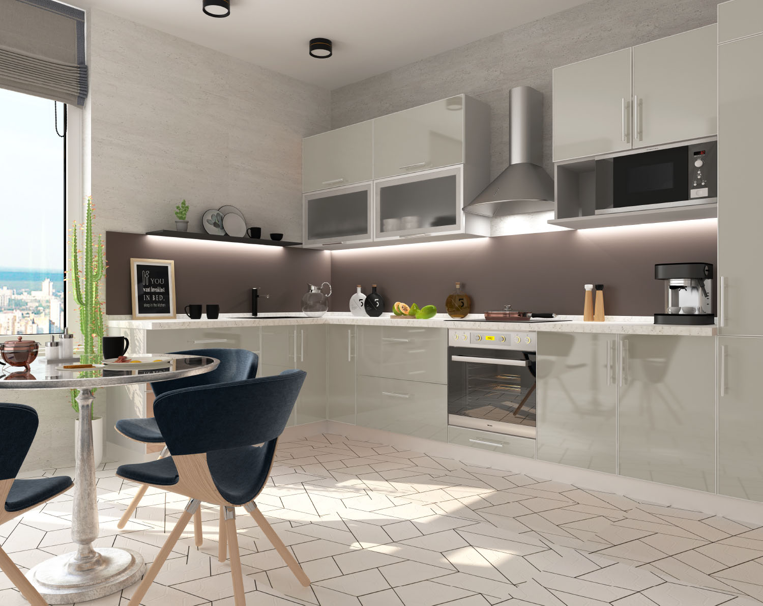 кухня серии MIRROR GLOSS